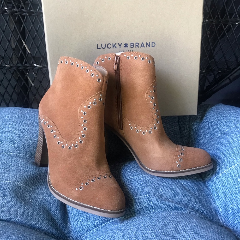 Lucky Brand Marionn  Booties. Cashew color NWB size 8.5